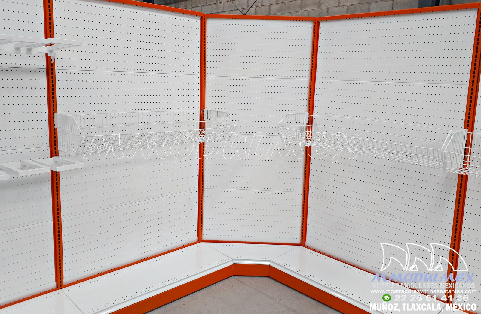 Gondolas Metalicas Con Respaldo Perforado Metalico 10