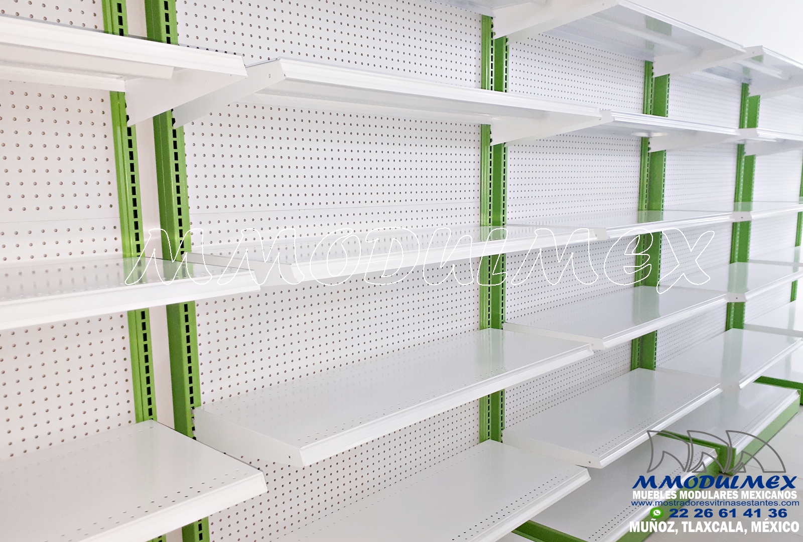Gondolas Metalicas De Pared Verdes