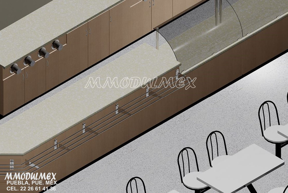 Render de mobiliario comercial